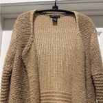 Deane & White Brown Knit Open Cardigan Sweater Size M Bell Sleeves Cozy Boho Tan Size M Photo 3