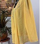 Christie Of California Size 12 Yellow Twin Top Embroidered Sequins Long Sleeve Photo 6