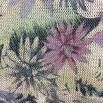 J. Jill purple green floral linen blend open knit breathable top size small Photo 11