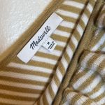 Madewell  Belhaven Ruffle Wool Blend Sweater Tank in Stripe‎ Photo 3