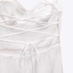 ZARA dress wedding midi bridal corset open back satin shower party coctail Photo 9