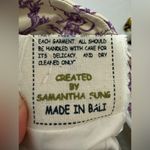 Samantha Sung Mini Skirt Size 2 purple and cream print designer Photo 4