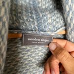 Wooden Ships  Women's Blue White Mohair Blend Waterfall Cardigan Sweater M/L Photo 2
