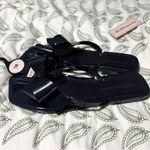 BCBGeneration  Glossy Black Jelly Bow Sandals Shoes Lima 7 NWT Photo 3