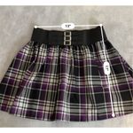 Vintage Goth Emo y2k Purple & Black Multi Buckled Mini Skirt Photo 4