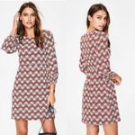 Boden Lucie Tunic Dress in Orange White Floral Print Fall Holiday Feminine 6P Photo 2