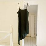 SIR The Label Rosa Linen Asymmetric Midi Dress in Forest Size 1 Retail $190 Photo 5