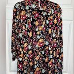 Free People  Daisy Jane Women’s printed mini dress in black multi - Size Medium Photo 0