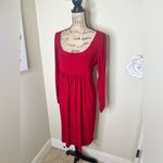 Norma Kamali Long Sleeve Red Empire Waist Babydoll Style Dress Size XL Photo 5