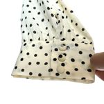 Madewell NEW Smocked Ruffle Polka Dot Long Sleeve Midi Dress White Black Large Photo 8