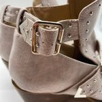 Arider Girl Cream Stud Buckle Crocodile Pointed Toe Block Heels Women's size 8.5 Photo 6