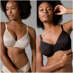 Soma Unbelievable Minimizer Bra Lot of 2 Size 40C Black & Nude Underwire Unlined Photo 1