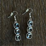 Statement Earrings, smokey rhinestones fashion earrings 2” Photo 0