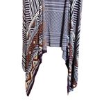 Umgee Sweater Tunic Vest Womens Medium Large Multicolor Boho Print Open Cardigan Photo 3