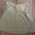 Hollister  Butter Yellow Strapless Babydoll Top Photo 0