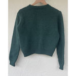 Brandy Melville  Chunky Knit Sweater Forest Green One Size Preppy Academia Thick Photo 2