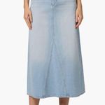 Joe's Denim Maxi Skirt Margo Size 27 Light Wash Blue Modest Long Photo 3