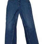 Everlane The Cheeky Bootcut Contrast Crop Jeans Raw Hem Size 27 Blue High Rise Photo 0