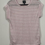Bobeau  Red Striped Oversized T-Shirt‎ Small Photo 0
