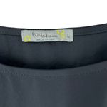 Chalet Black Nylon Drawstring Waist Top Size Large Blouse Photo 2