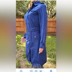 Burberry Royal Blue Double-Breasted Trench Coat Photo 1