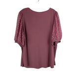 89th & Madison Pink Top Size 2X Puff Sleeve Swiss Dot Business Casual Workwear Photo 1