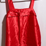 Vintage Red Satin Sleeveless Camisole Top Blouse Holiday Sexy Date Womens Large Red Photo 0