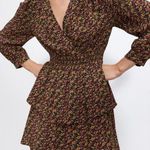 ZARA  floral printed mini dress size M  NWOT Photo 0
