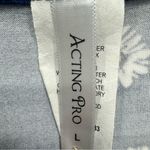 Acting Pro Blue White & Orange Daisies Flowers Knit Oversized Shirt Dress by  Photo 6