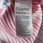 Chico's  Linen Stripe‎ Button Front Shirt Womens Size 12/14 Pink White Coastal Photo 7