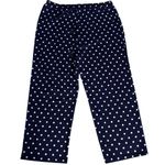 Lands End Plus Size 1X 16 18 16W 18W Polka Dot Swim Beach Pants Pockets Navy Blue Photo 1