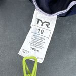 TYR Women's Maxifit Splice Swimsuit Size 10 Purple Dark Blue One Piece Durafast Photo 5