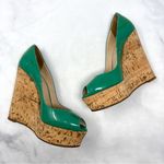 Christian Louboutin  Une Plume 140 Patent Leather Cork Platform Wedge Pump Heels Photo 1