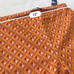 ZARA orange pink geometric high-rise flared jacquard legging pants NEW Sz Small Photo 5