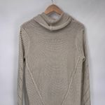 RD Style Stitchfix Grannycore Cowl Neck Sweater Womens M Tan Loose Knit NEW Photo 6