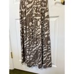 CAbi Brown Cinch Back Cutout Tiered Dress Size Small Wedding Guest Granola Photo 3