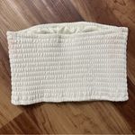 STAUD Davis Vegan Leather Bandeau Top In Ivory White Sz. Small - DAMAGED! - Photo 4