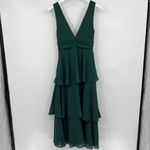 Lulus Celebration Time Emerald Green Sleeveless Tiered Midi Dress Size XS Photo 5