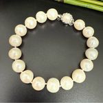 Natural Freshwater Cultured Pearl Knotted Pearl Clasp Bracelet 32.1g. White Photo 0