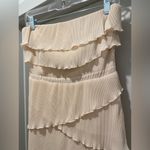 NWT Pins And Needles Cream Strapless Layered Tiered Ruffled Mini Party Dress Photo 4