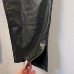 Abercrombie & Fitch  90s Straight Ultra High Rise Vegan Leather Pants 32/14 Short Photo 2