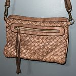 Vintage genuine leather Italian braided crossbody adjustable & removable straps Brown Photo 11