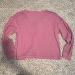American Eagle  Soft & Sexy Plush Henley Long Sleeve Crop Top Mauve‎ Pink M Photo 3