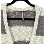 Free People Cuddle Bear Long Line Striped Knit Duster Cardigan Size Medium Boho Photo 6