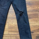 ZARA  Women’s High Rise Ankle Length Slim Distressed Black Jeans Size 2 NWT Photo 3