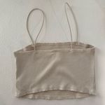 H&M & American Eagle Ribbed Crop Top Bundle Beige & Black Spaghetti Strap Size S Photo 3