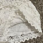 Handmade White Crochet Lace Lined Shorts Size 6 Photo 2