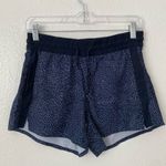 Athleta 4 Printed Baja Shorts in Navy Woodblock Pattern Photo 1