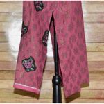 None Indian Ladies Purple Dress Size L Short Sleeve Embroidered Floral Night Shirt Photo 5