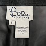 Lilly Pulitzer Vintage Suede Leather Wide Leg Pants Womens Sz 10 Black Western Photo 6